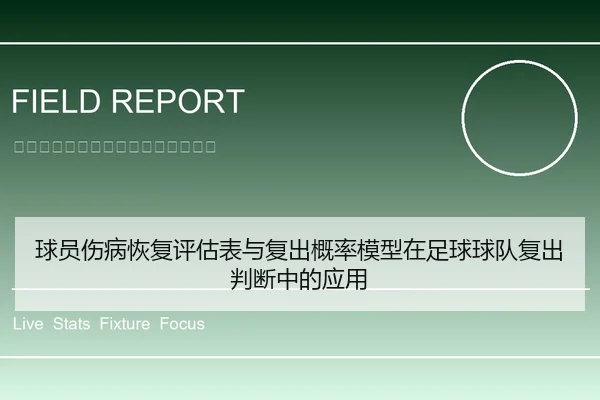 球员伤病恢复评估表与复出概率模型在足球球队复出判断中的应用